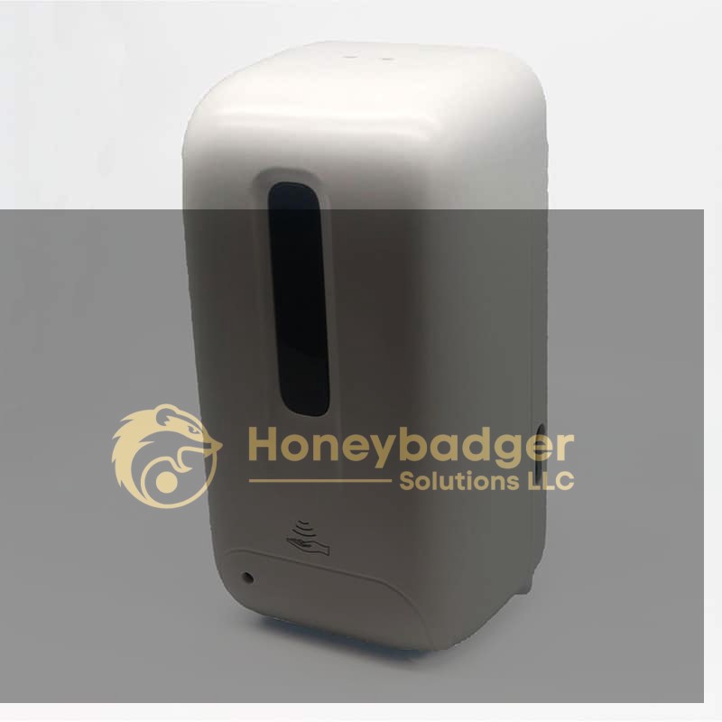 The Automatic Hand Sanitizer Dispenser is a white, rectangular unit with a front black sensor window.