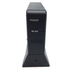Black Wi-Fi Booster Hidden DVR Camera with indicator lights for POWER and WLAN on the front panel.