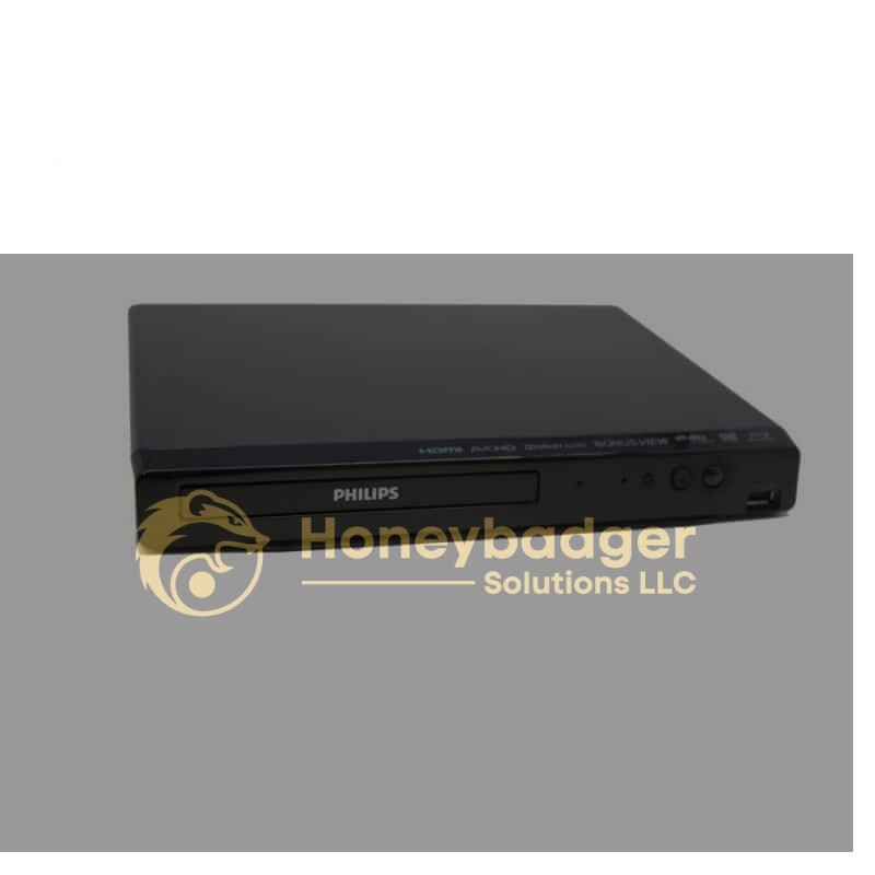 Philips Blu-Ray Player with a front-loading disc tray and control buttons, designed for media playback.