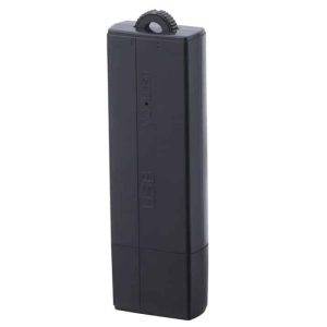 The 288 Hour USB Voice Recorder is a black rectangular plastic device with a circular dial on top, labeled 'USB' and 'No LED'.