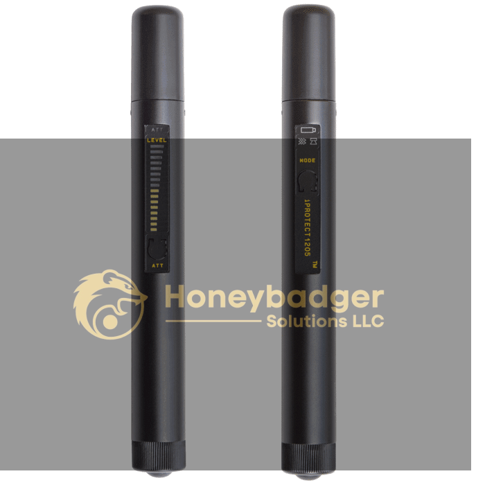 Two black, pen-shaped Detection and Counter Surveillance Kits with indicator lights and switches.