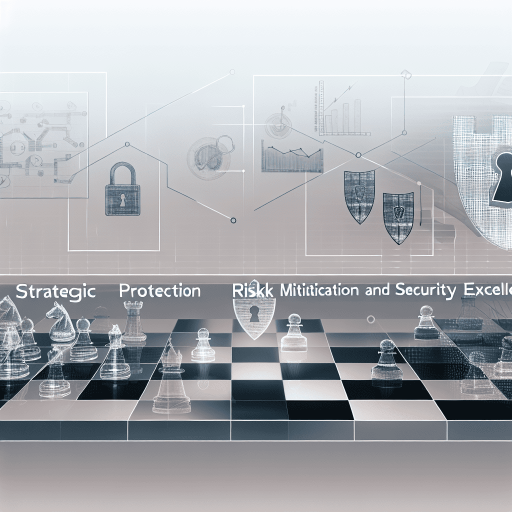 A chessboard with digital elements representing strategic protection and risk mitigation in security.