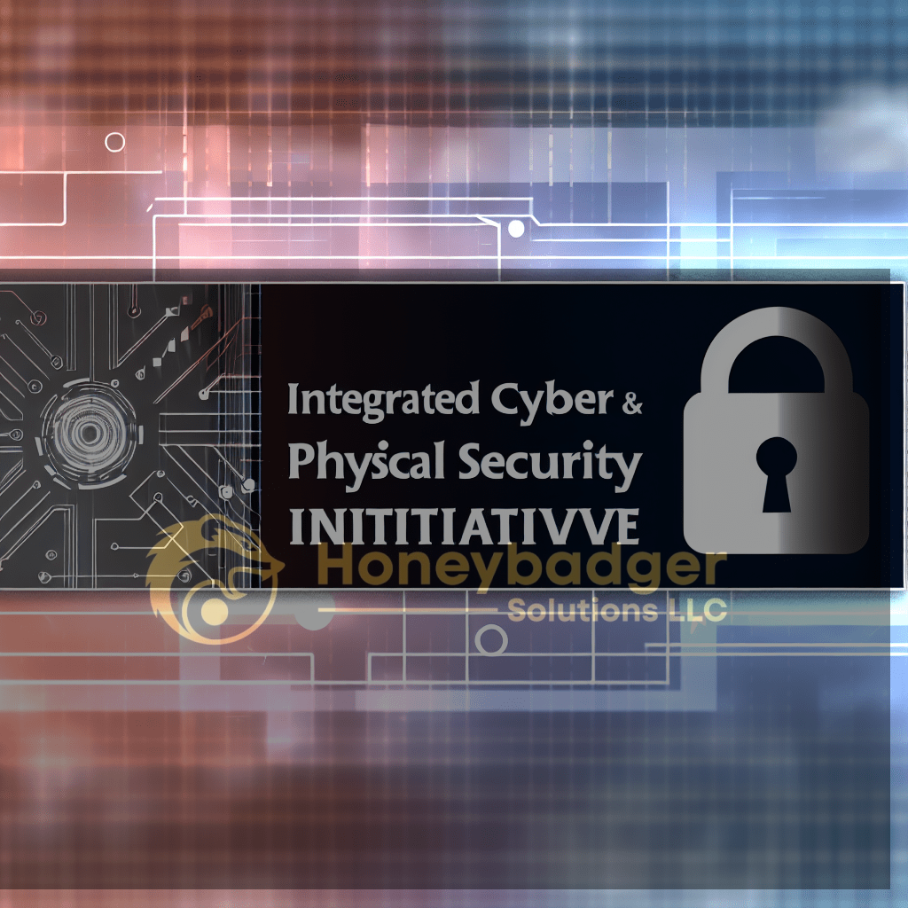 Logo for Integrated Cyber & Physical Security Initiative featuring a padlock and circuit design.