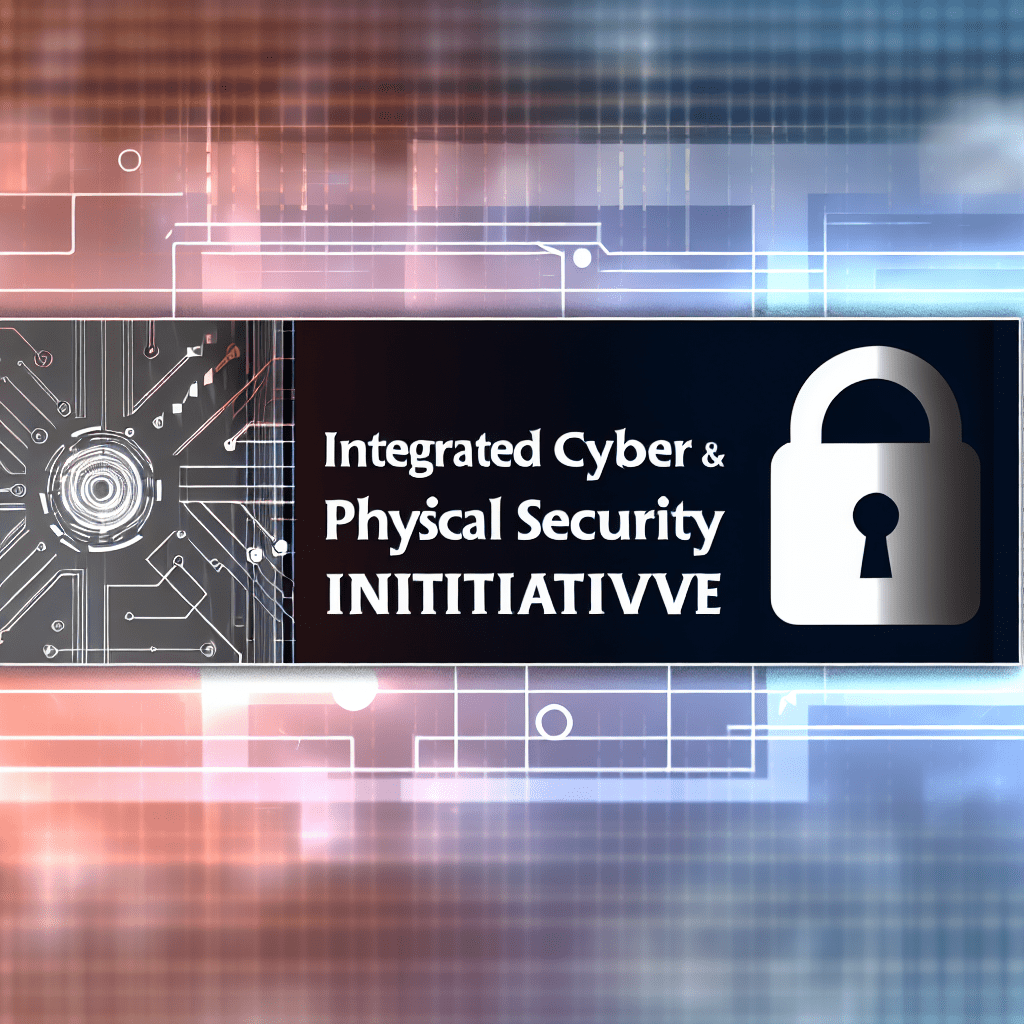 Logo for Integrated Cyber & Physical Security Initiative featuring a padlock and circuit design.