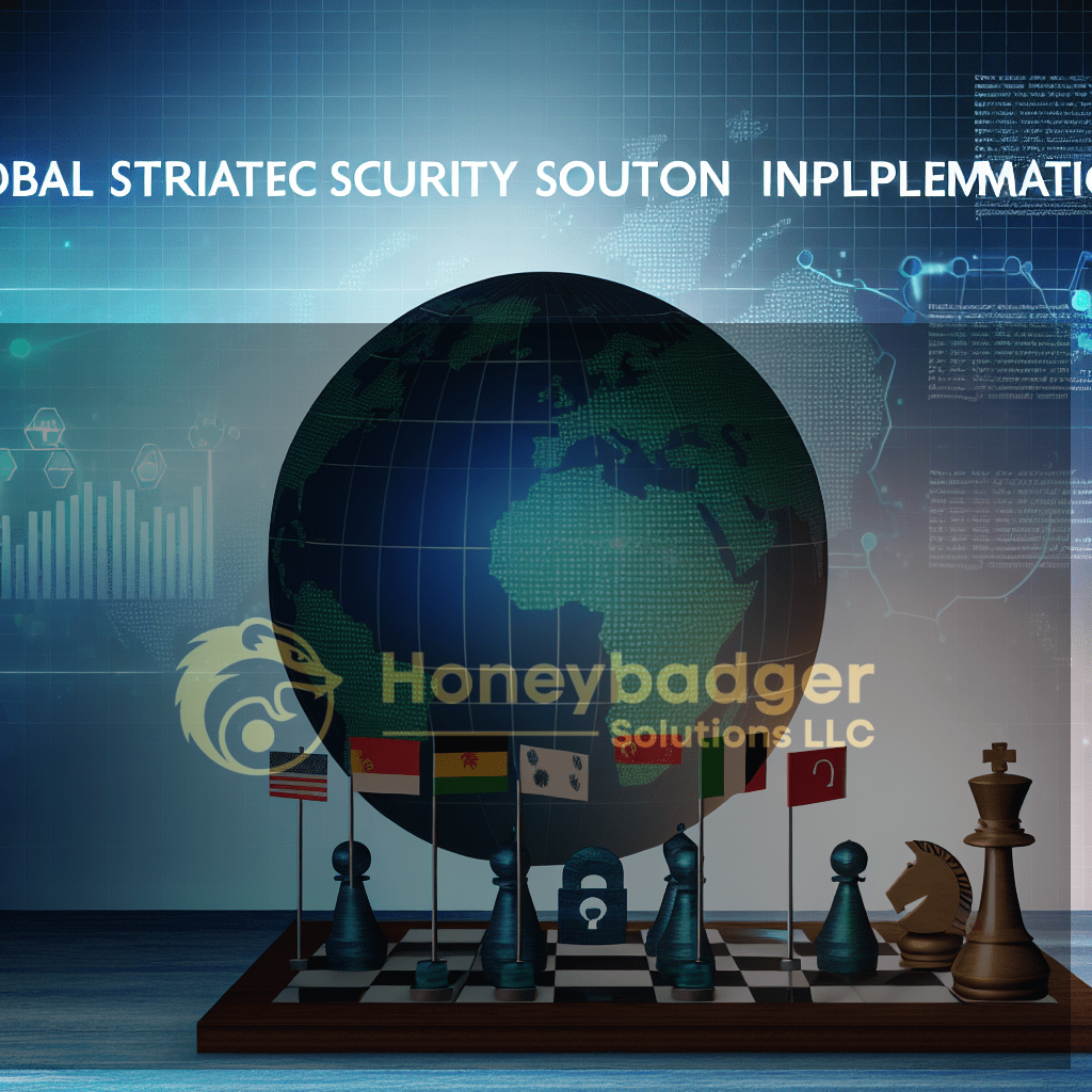 A chessboard with a globe and various national flags representing different countries.