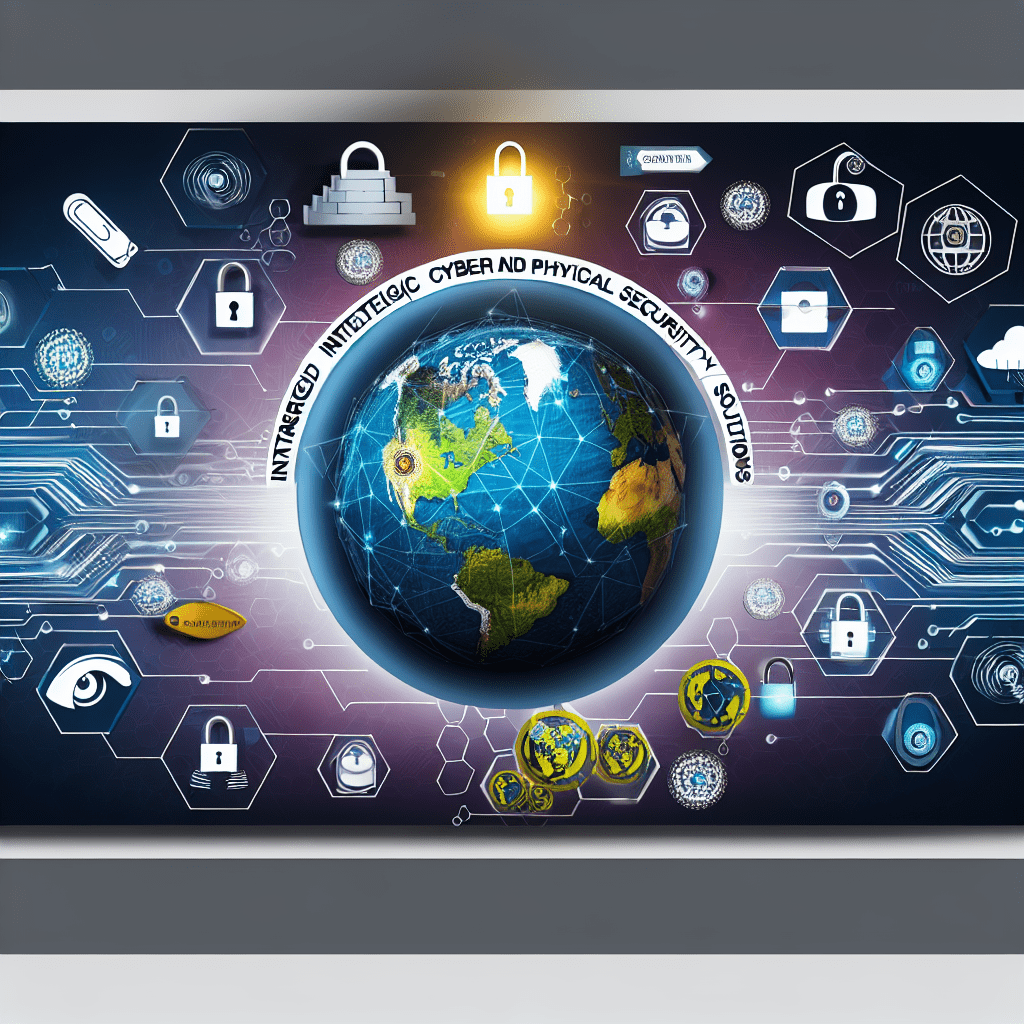 Honeybadger Solutions LLC blue glowing globe connected by a digital network depicting integrated cyber and physical security themes