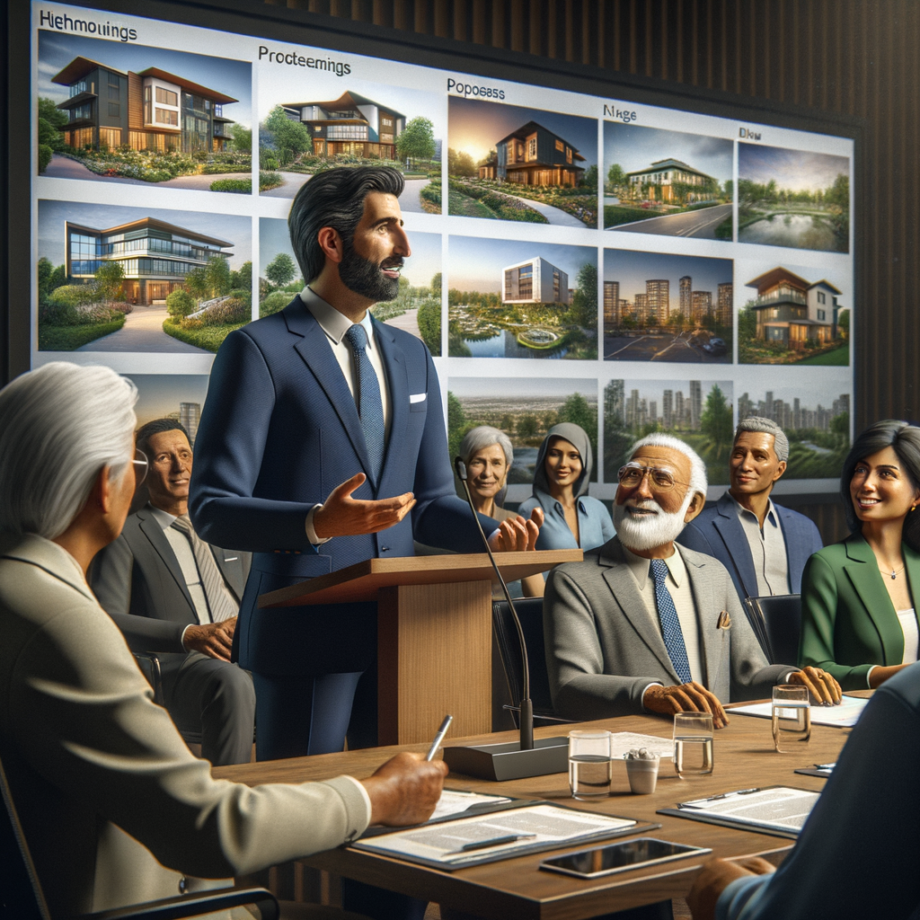 Professionals in a boardroom review HOA security services for Page, Arizona, coordinating risk assessment and advanced surveillance with Honeybadger Solutions LLC.
