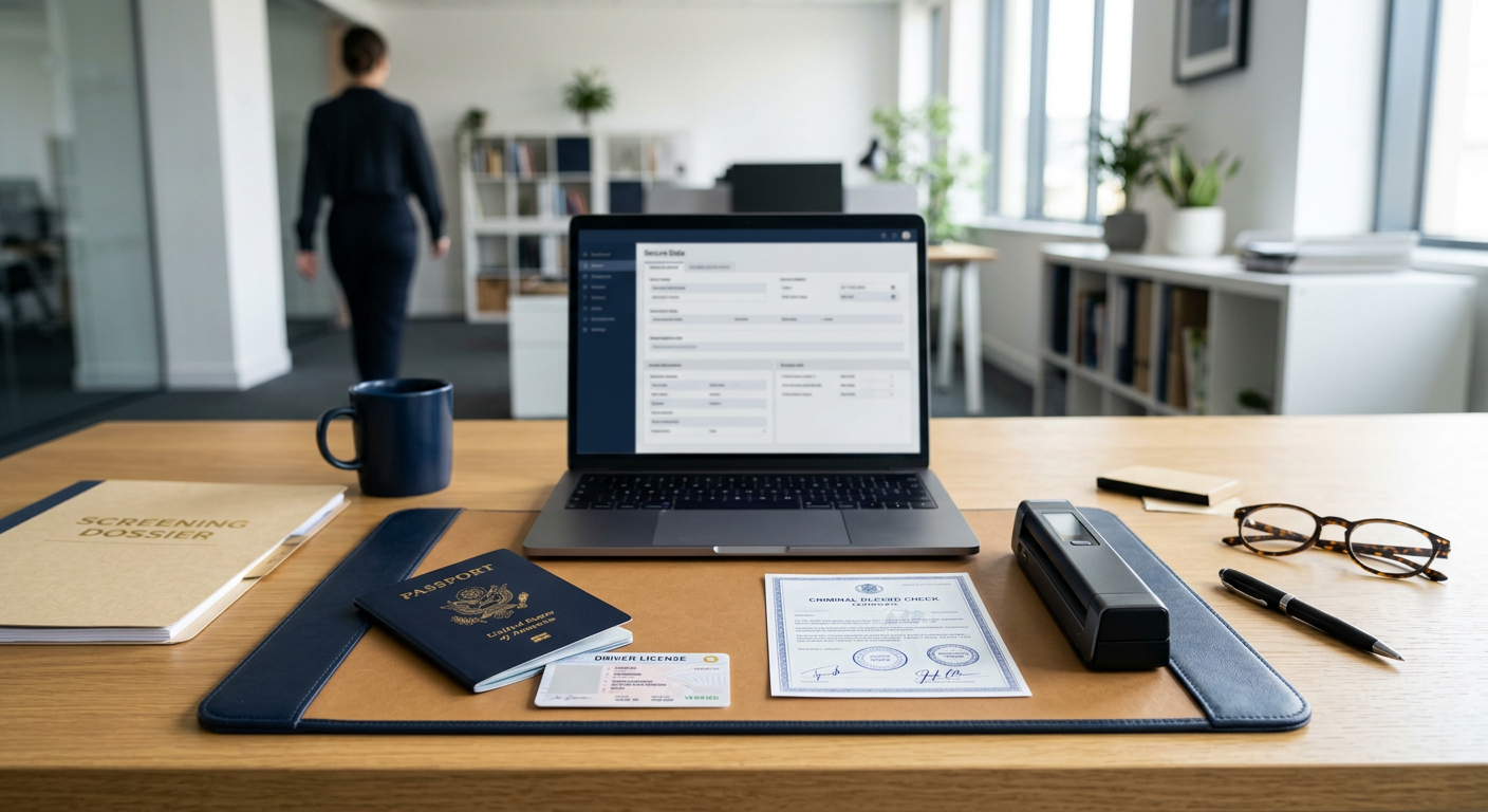 Professional background screening and records verification