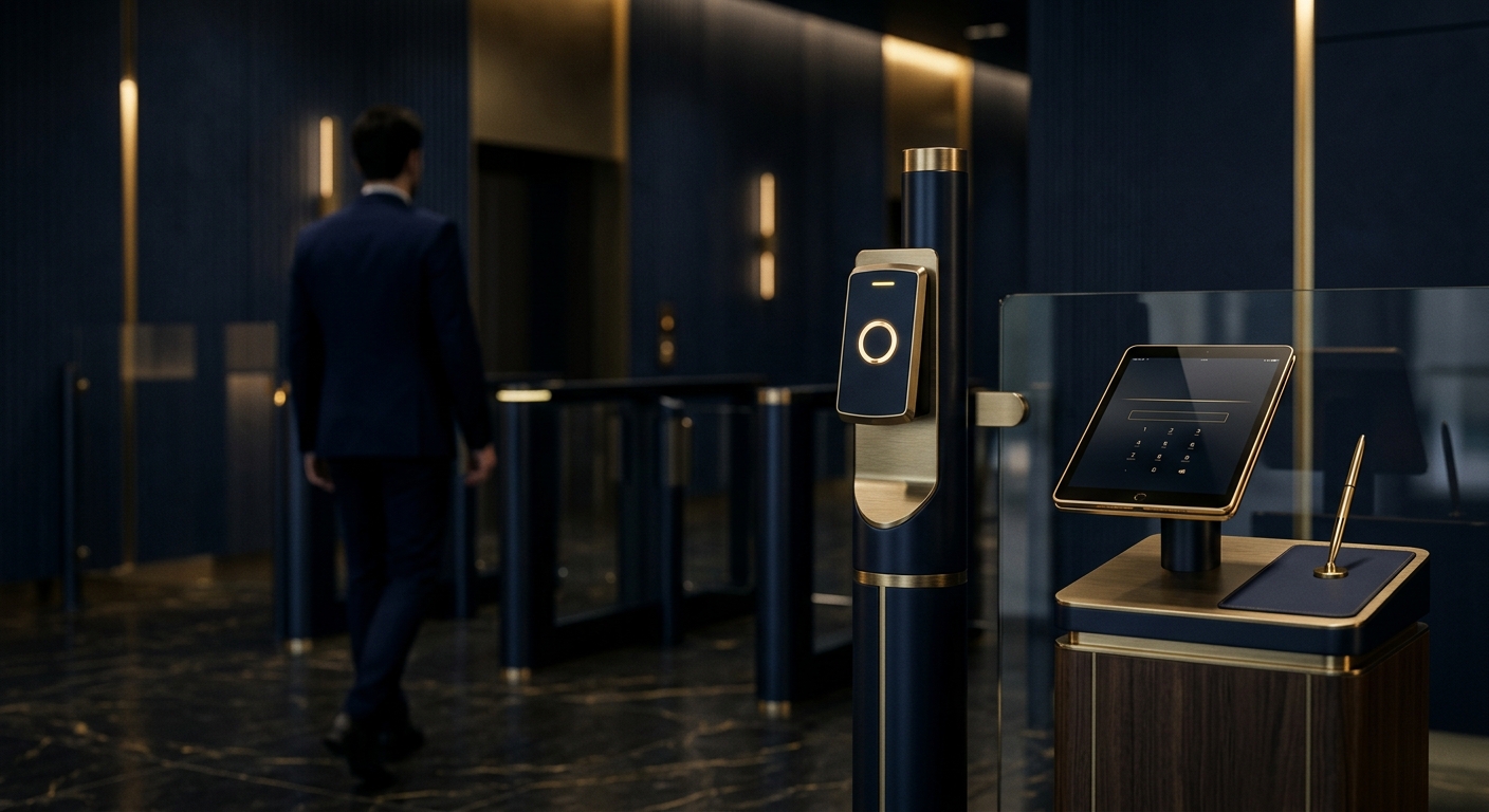Corporate access control and visitor management checkpoint operations