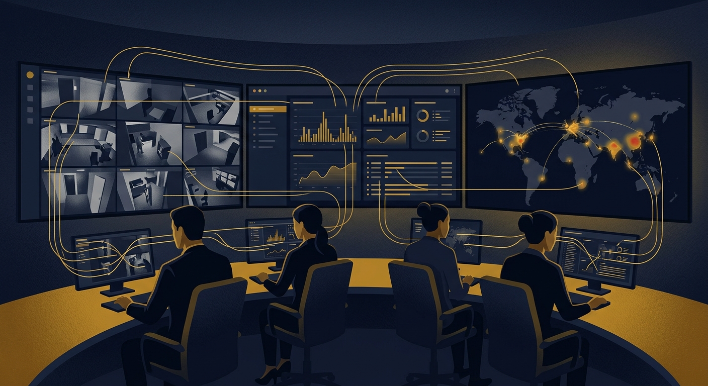 Converged GSOC console fusing physical, cyber, and intelligence data into one operating picture