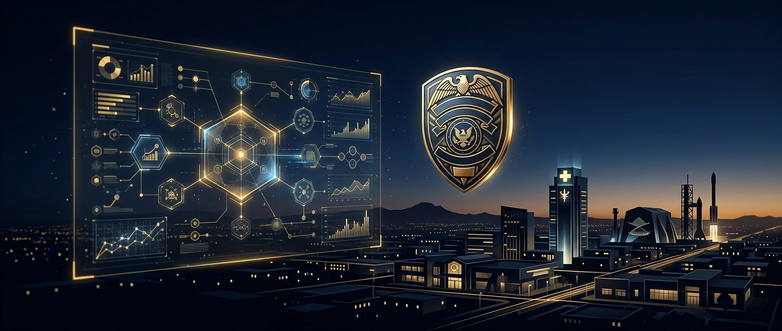 Concept of comparing and choosing the best licensed security guard company in Mesa Arizona with an evaluation matrix and shield in navy and gold
