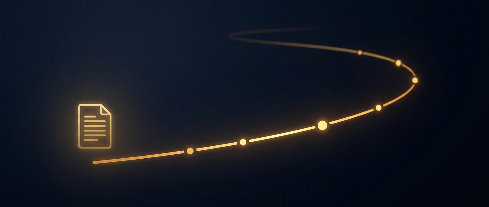 Conceptual image of a background check reporting timeline showing the seven-year lookback concept, in navy and gold