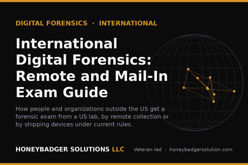 International Digital Forensics: Remote and Mail-In Exam Guide